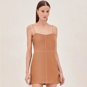 Alexis mini vegan leather dress